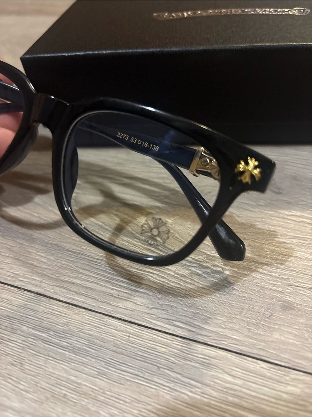Black chrome hearts unisex sunglasses - Picture 3 of 4